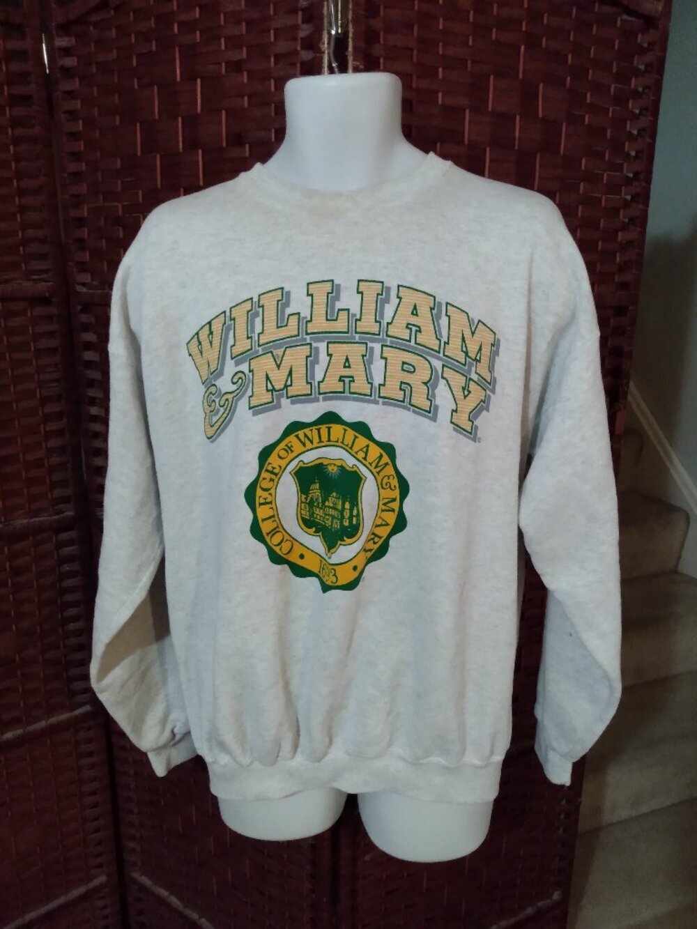 Vintage 90s College Of William & Mary Sweatshirt Adult XL